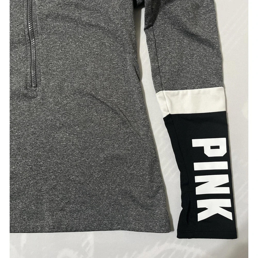 Pink Victoria's Secret Sweatshirt Women XS Pullover Half-Zip Activewear Workout